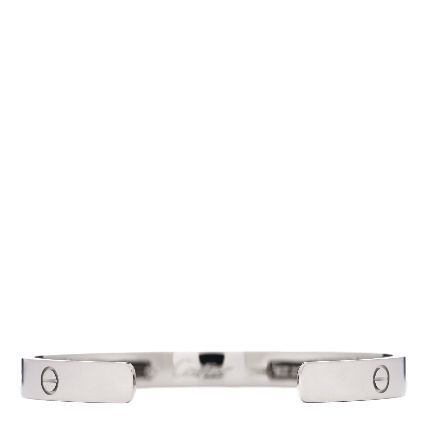 18K White Gold LOVE Cuff Bracelet 17