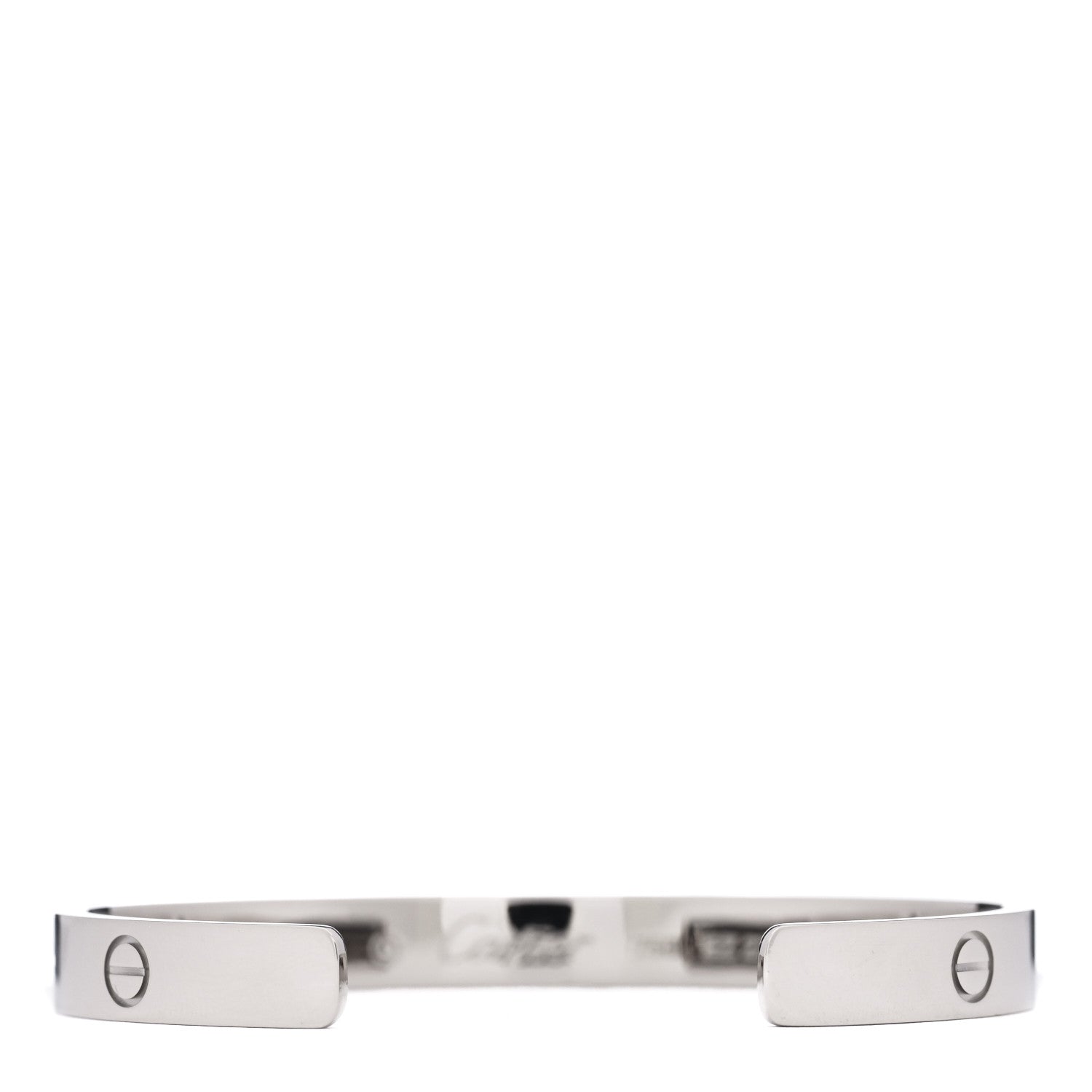 Cartier 18K White Gold LOVE Cuff Bracelet 17 2 of 5