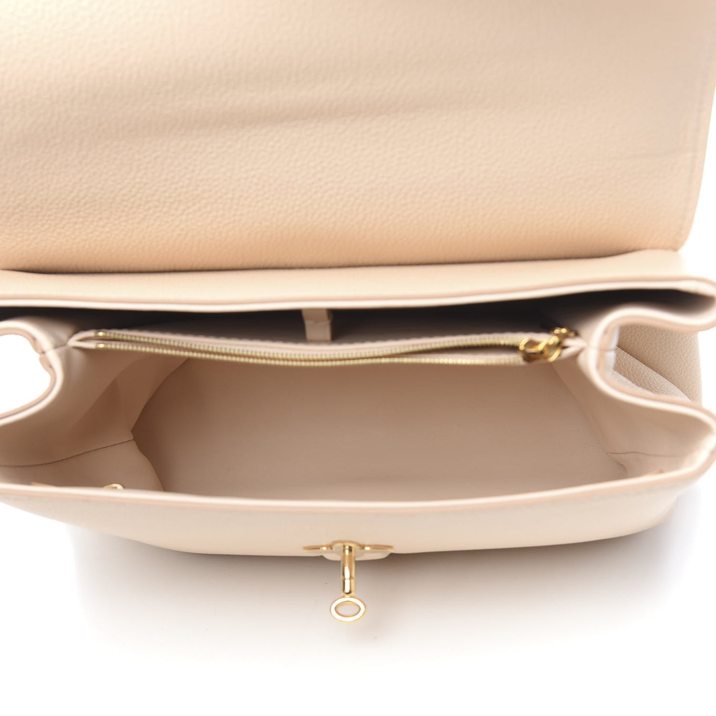 Grained Smooth Calfskin Rose Des Vents PM Creme