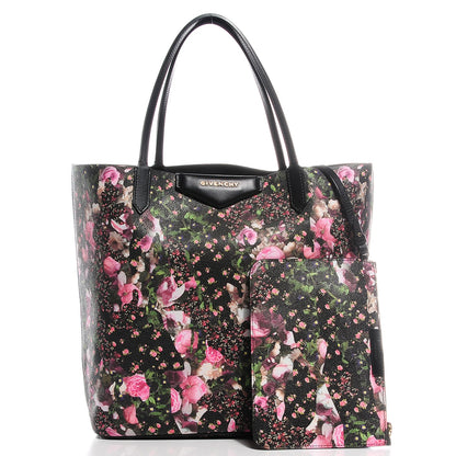 Givenchy Coated Canvas Roses Camouflage Print Medium Antigona Tote Black 5 of 11