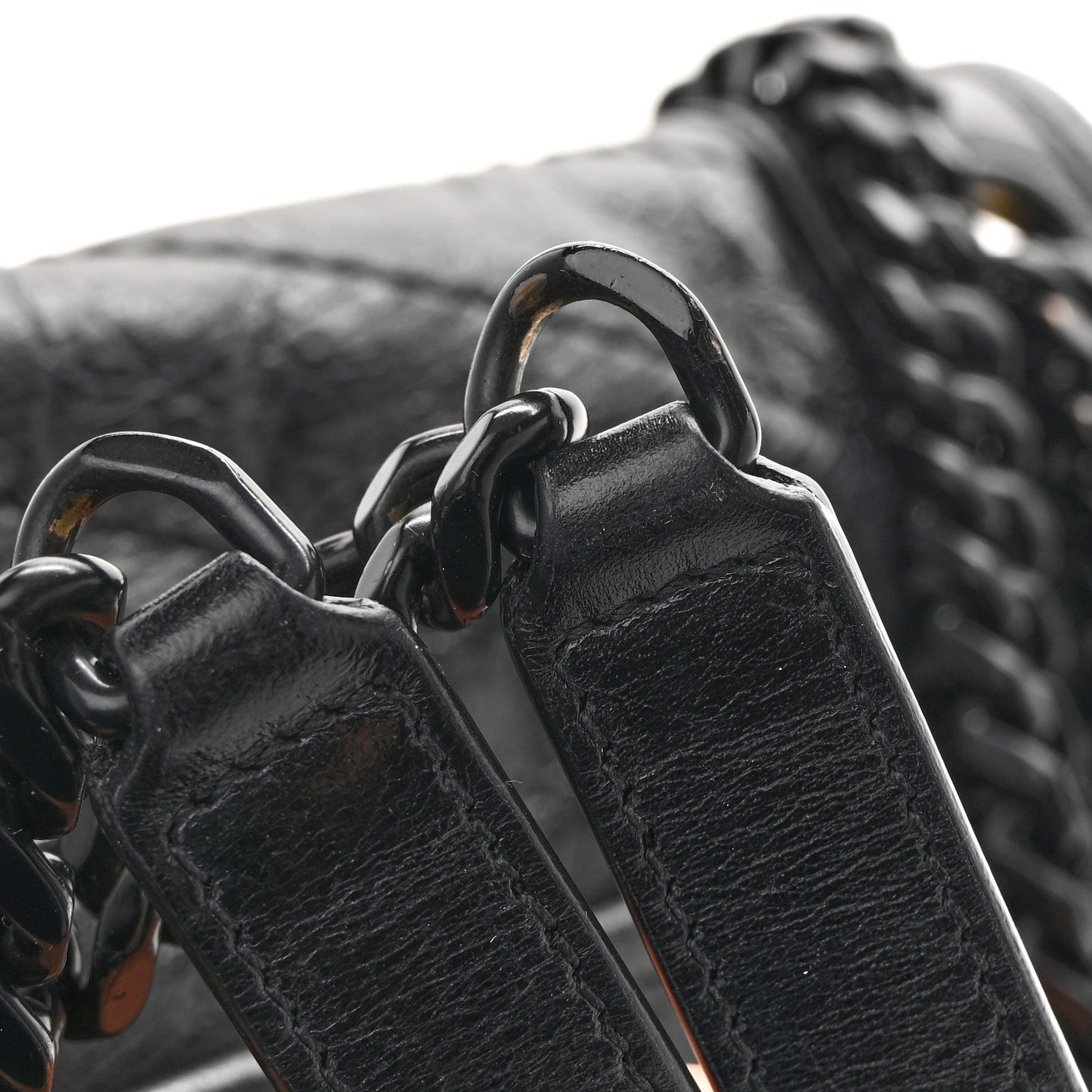 Saint Laurent Crinkled Calfskin Matelasse Monogram Medium Niki Chain Satchel Black 15 of 15