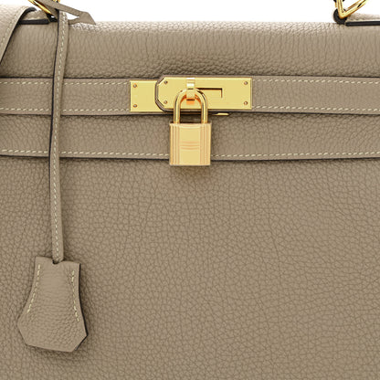 Hermes Togo Kelly Retourne 28 Gris Tourterelle 8 of 11