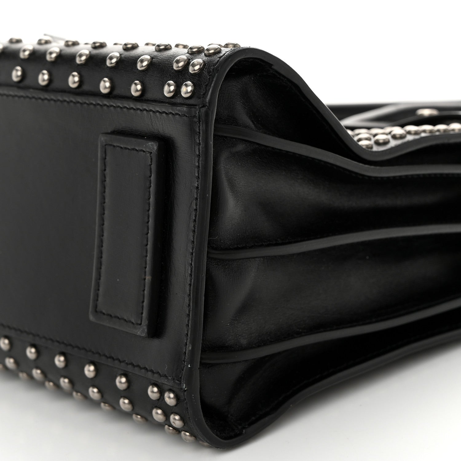 Saint Laurent Smooth Calfskin Studded Small Sac De Jour Black 10 of 12