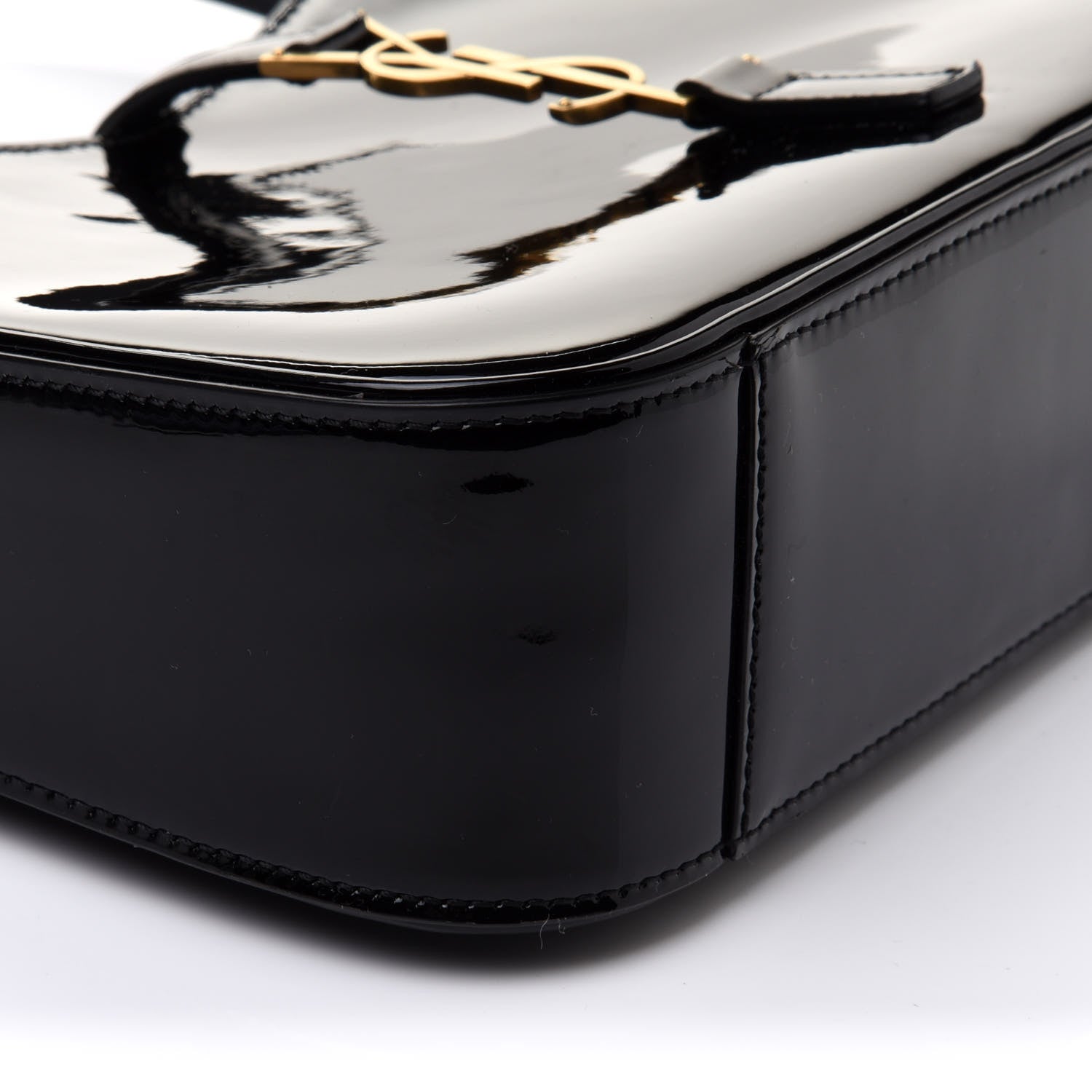 Saint Laurent Patent Le 5 A 7 Hobo Black 9 of 10