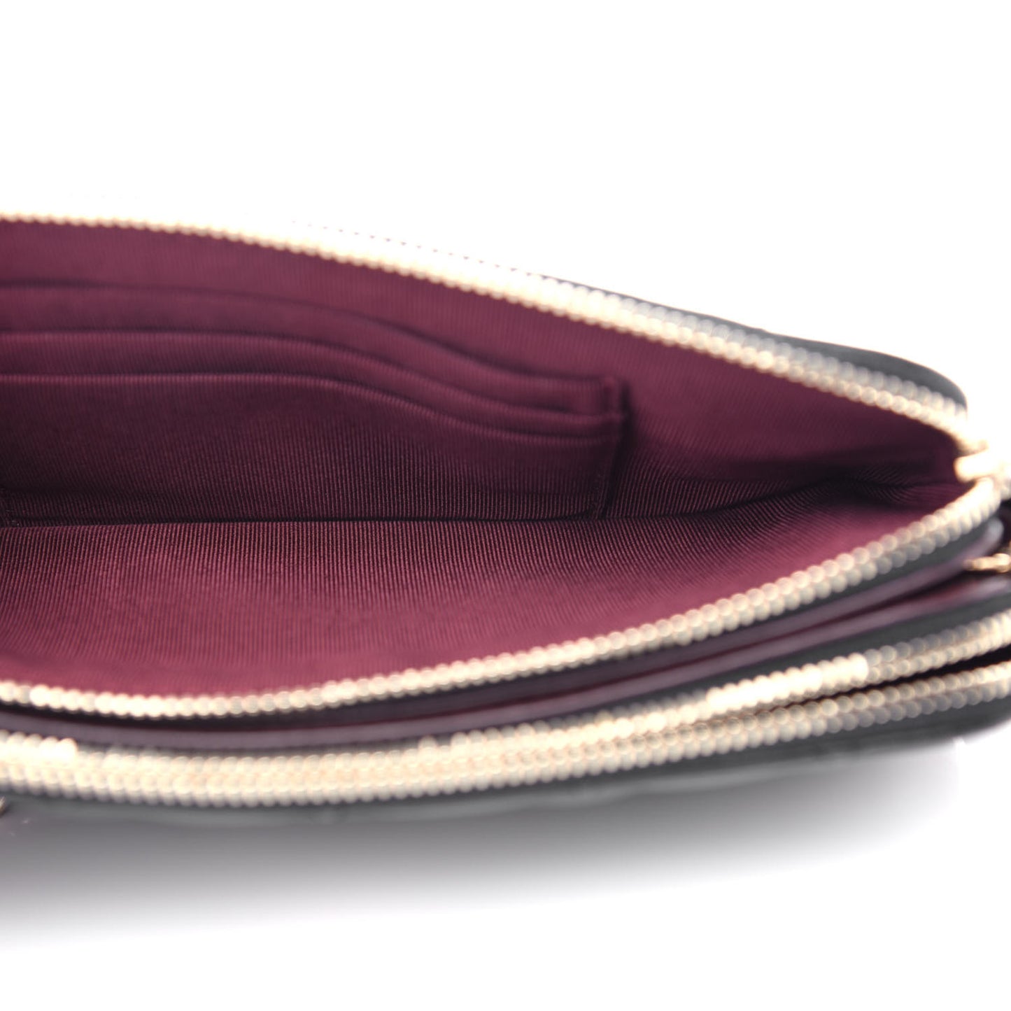 Lambskin Quilted Small Clutch With Chain Black
