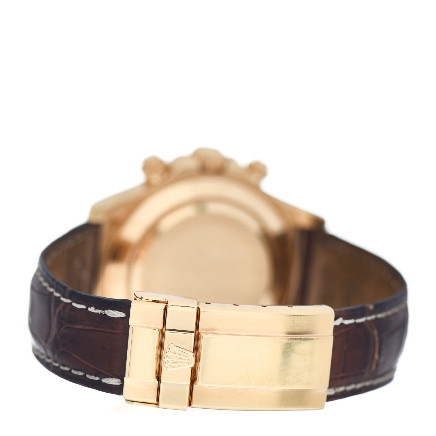 Rolex 18K Yellow Gold Alligator 40mm Daytona Oyster Perpetual Watch Black 116518 3 of 4