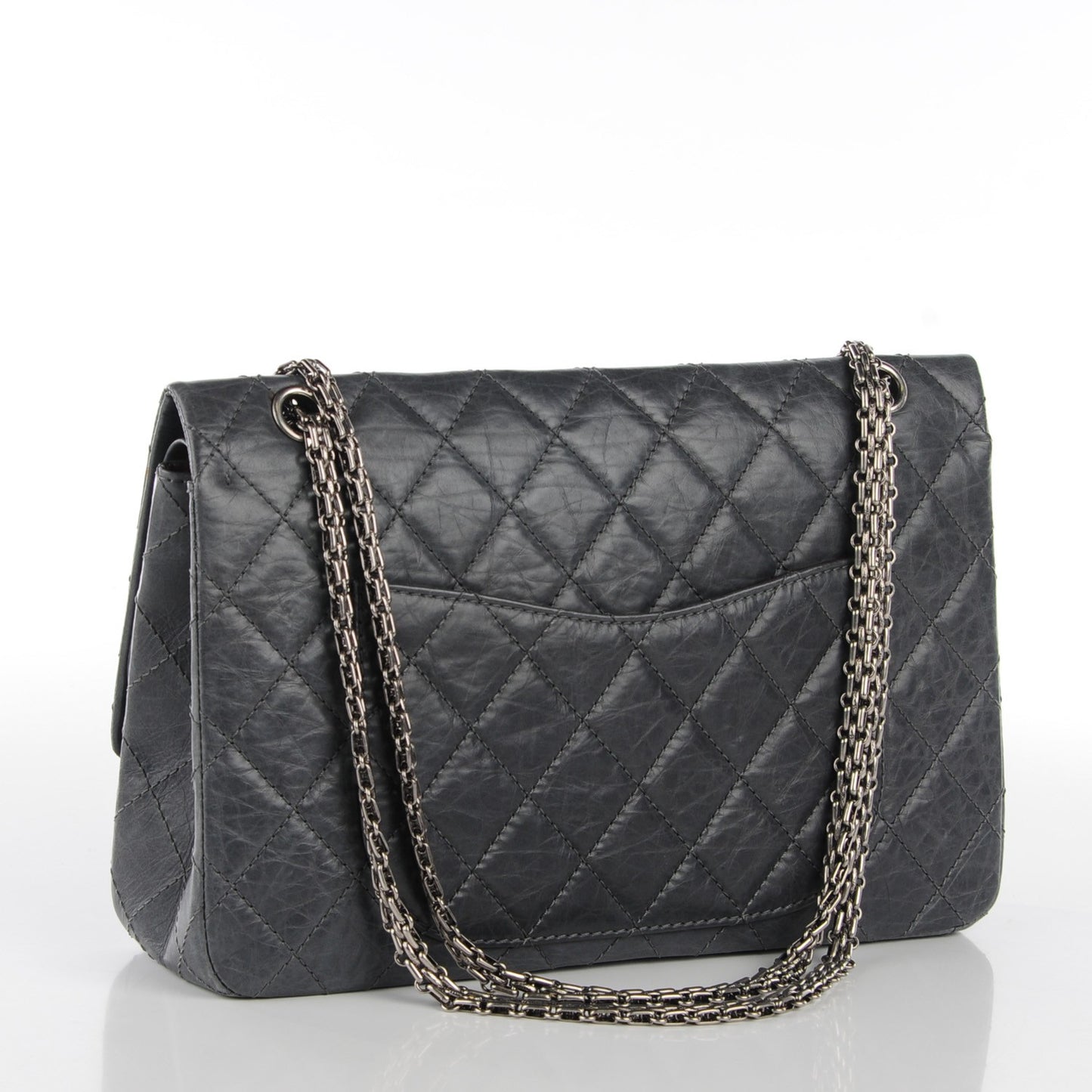 Aged Calfskin Quilted 50th Anniversary 2.55 Reissue 227 Flap Grey