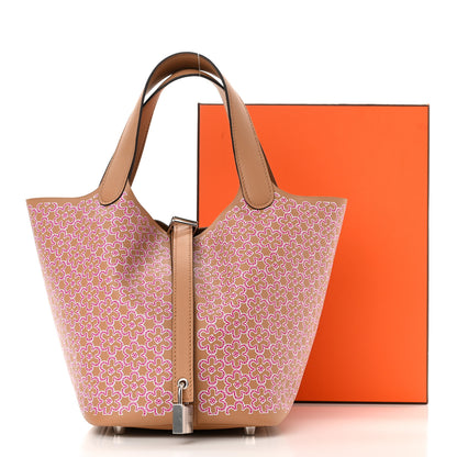 Hermes Swift Lucky Daisy Picotin Lock 18 PM Chai Rose White 10 of 10