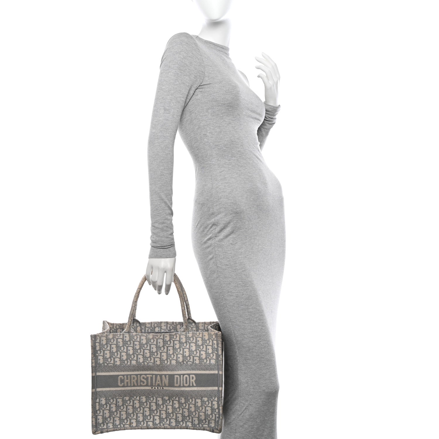 Christian Dior Oblique Medium Book Tote Grey 2 of 17