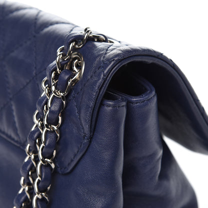 Chanel Shiny Lambskin Quilted Mini Trianon Messenger Flap Blue 9 of 10