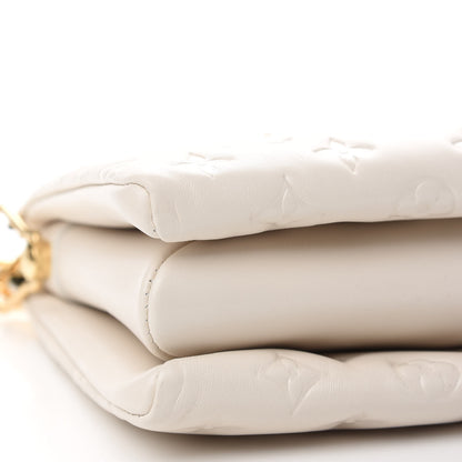 Louis Vuitton Lambskin Embossed Monogram Coussin PM Cream 7 of 8