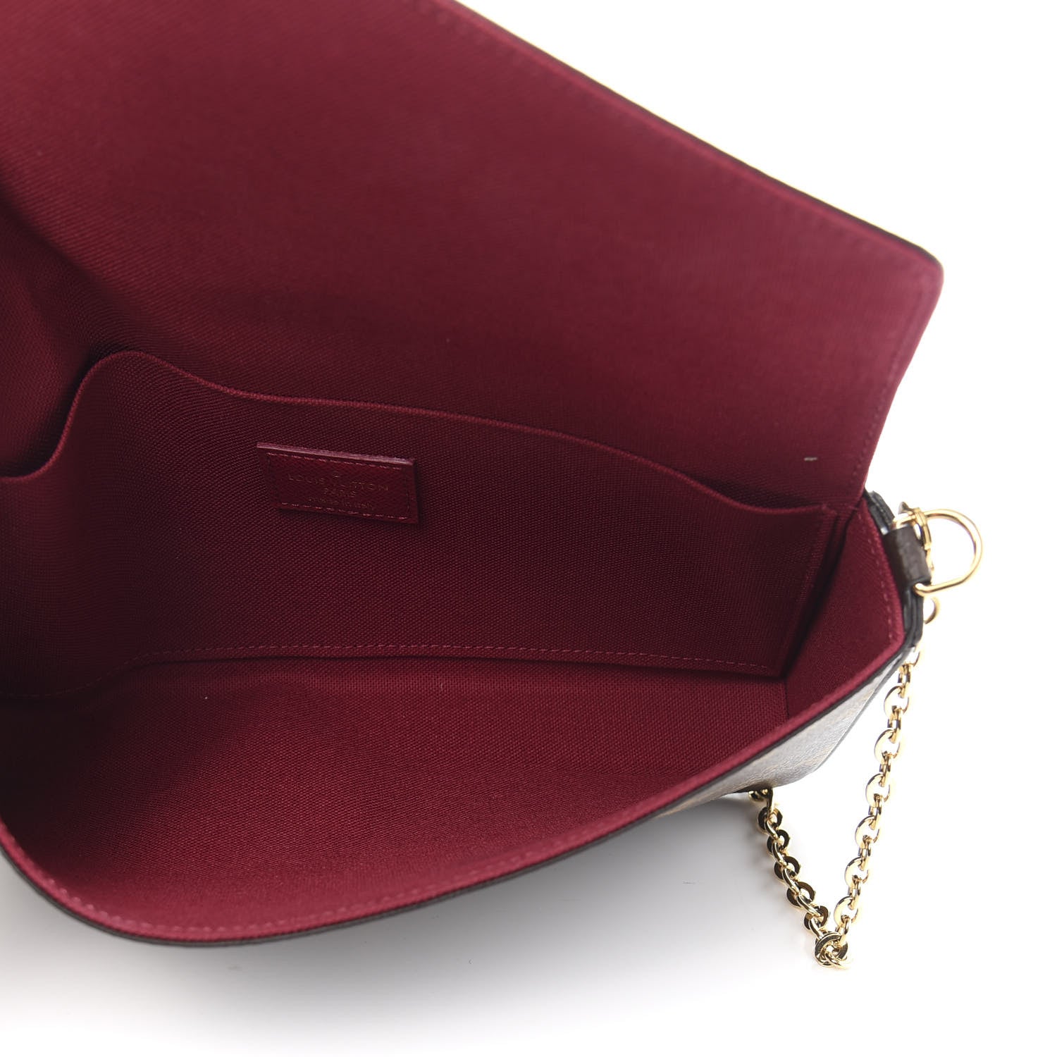 Louis Vuitton Monogram Pochette Felicie Chain Wallet Fuchsia 5 of 13