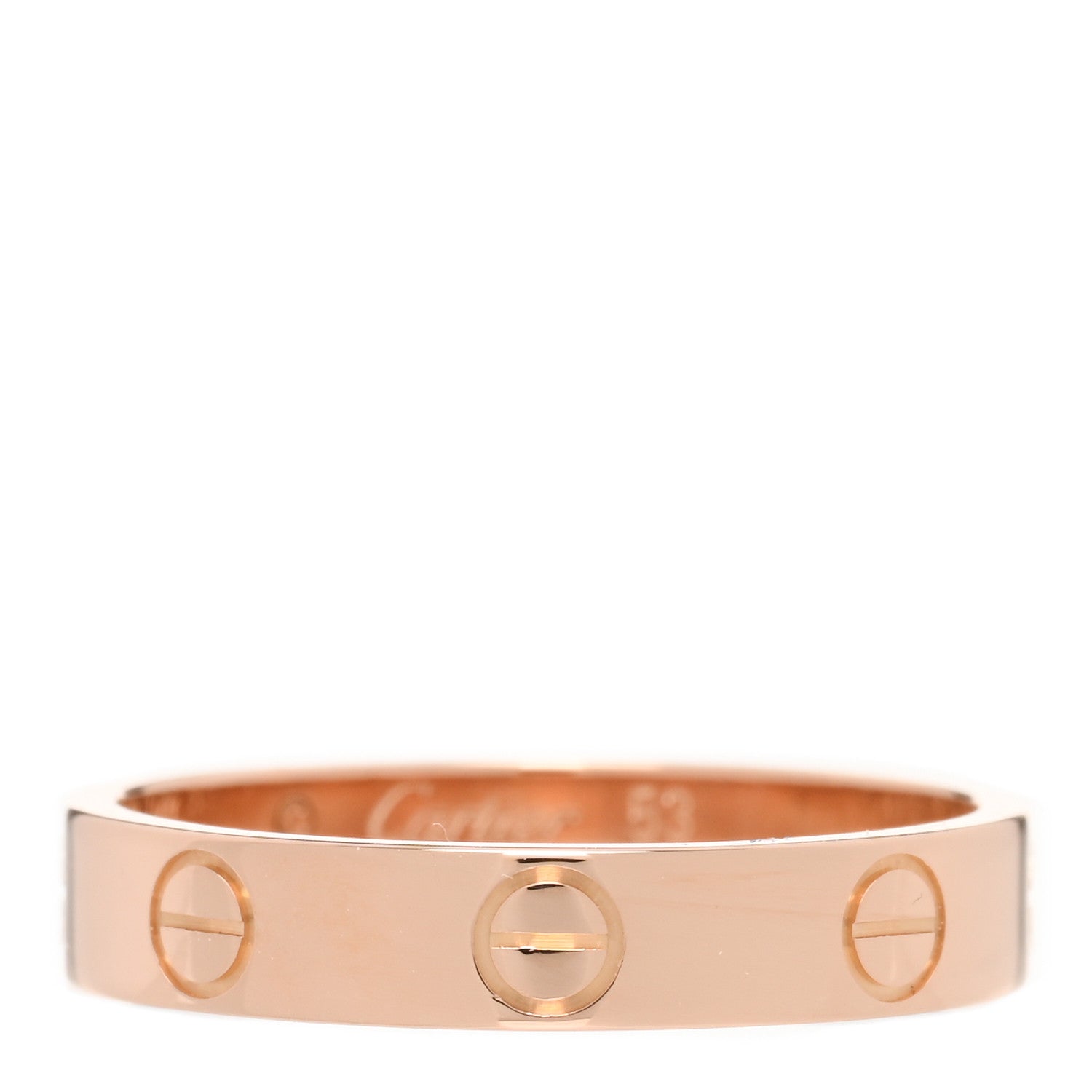 Cartier 18K Pink Gold 3.5mm LOVE Wedding Band Ring 53 6.5 1 of 4
