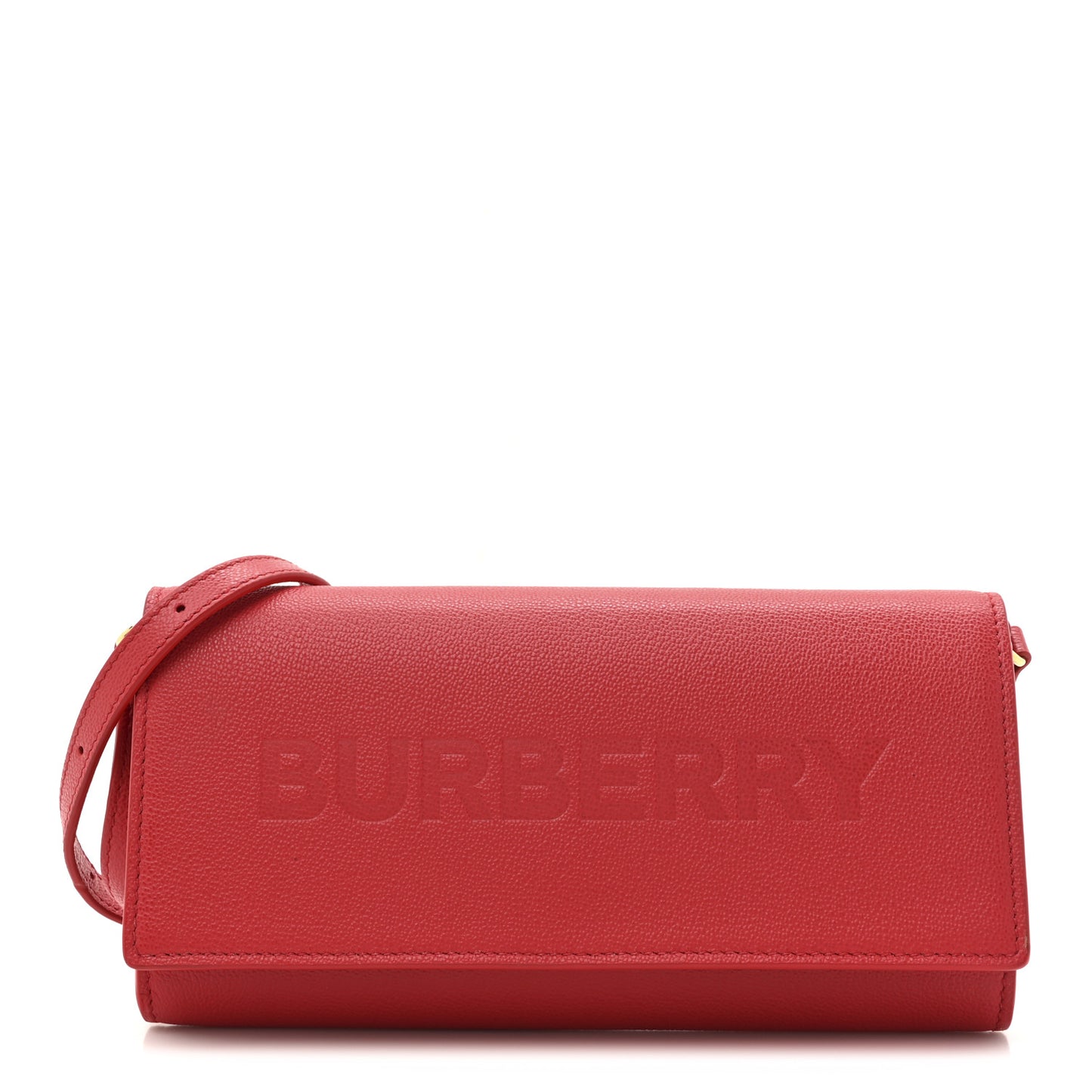 Calfskin Logo Hazelmere Wallet With Detachable Strap Red