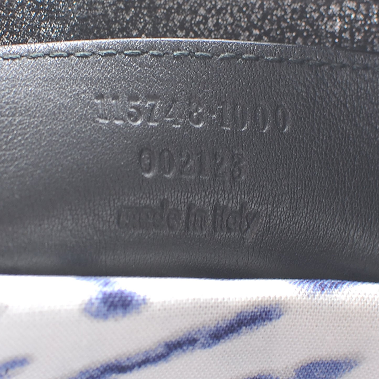 Metallic Craquele Calfskin Classic Hardware City Black