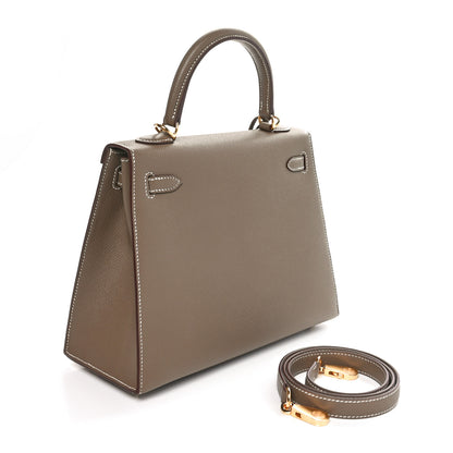 Hermes Epsom Kelly Sellier 25 Etoupe 3 of 10