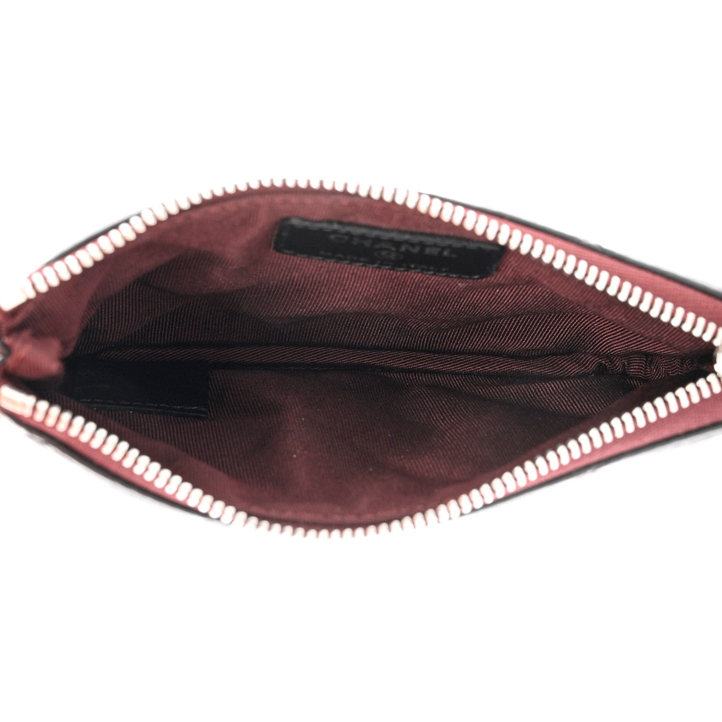 Lambskin Quilted Small Cosmetic Case Black