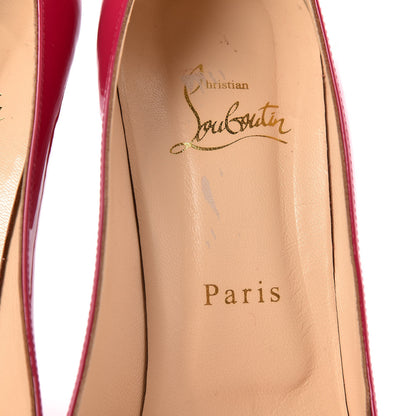 Christian Louboutin Patent Jolly B 100 Peep Toe Pumps 40 Fuchsia 8 of 12