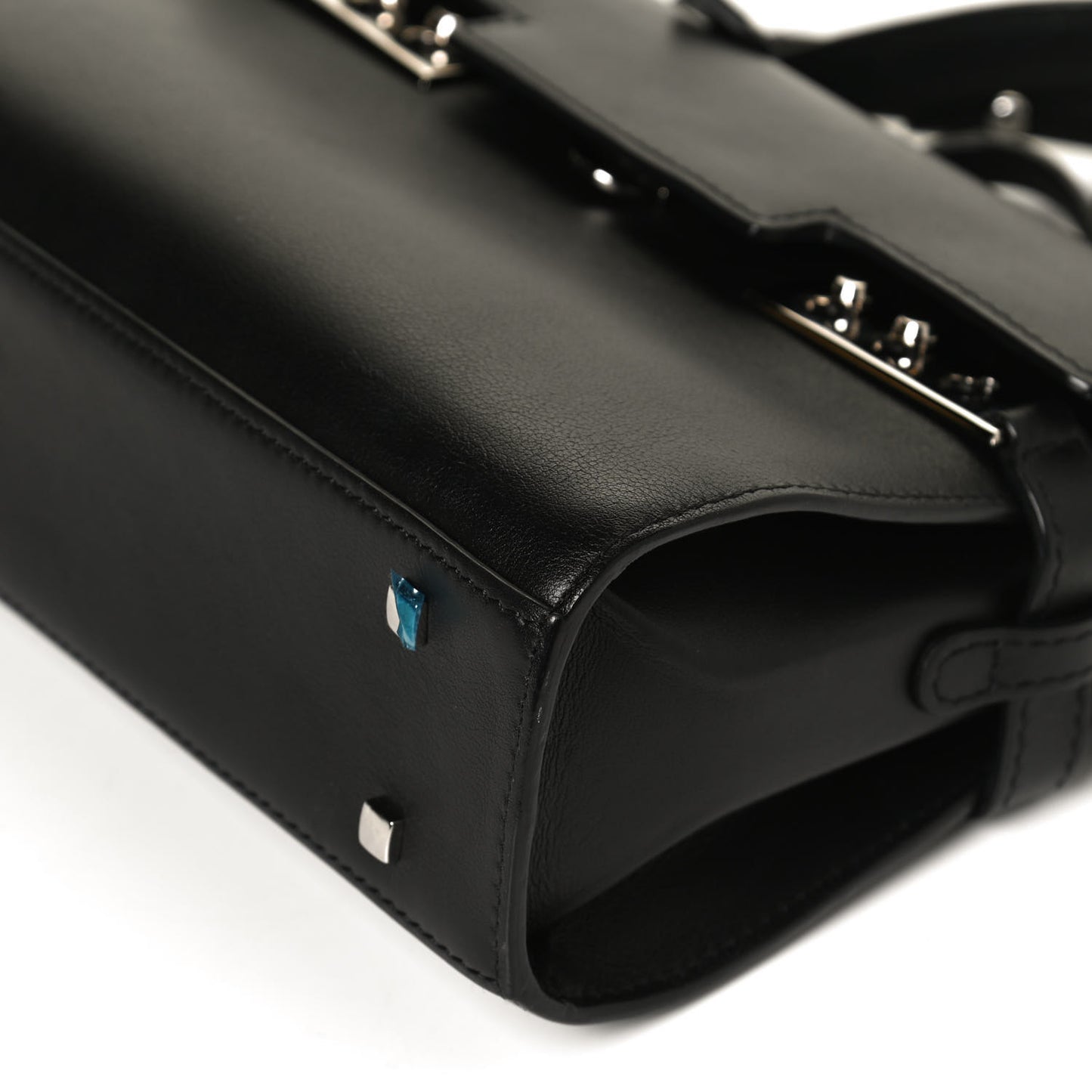 Smooth Calfskin Mini Tempete Satchel Black