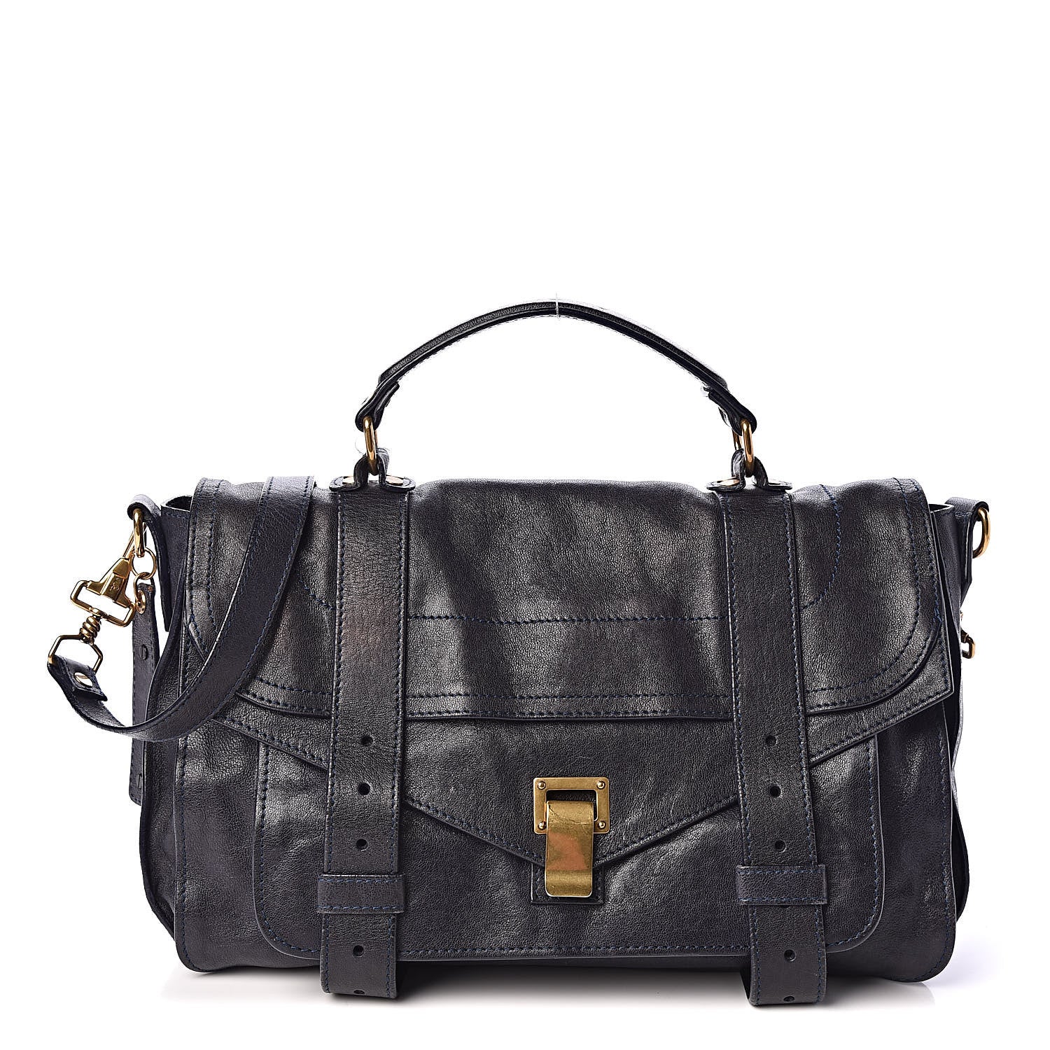 Proenza Schouler Lambskin Medium PS1 Satchel Midnight 1 of 13