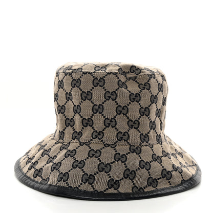 Gucci Monogram Bob Double Back Reversible Bucket Hat S Beige Midnight Blue 10 of 14