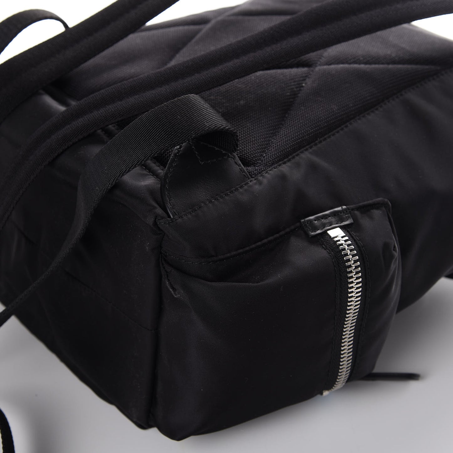 Nylon Logo Print Medium Rucksack Backpack Black