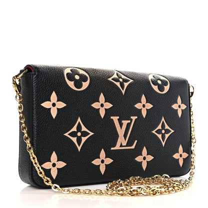 Louis Vuitton Empreinte Monogram Giant Felicie Pochette Black Beige 4 of 10