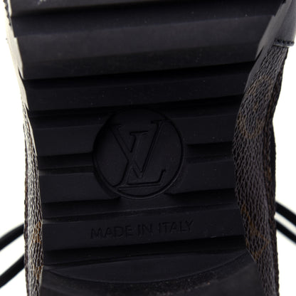 Louis Vuitton Suede Calfskin Monogram Laureate Platform Desert Boots 36.5 Black 5 of 5