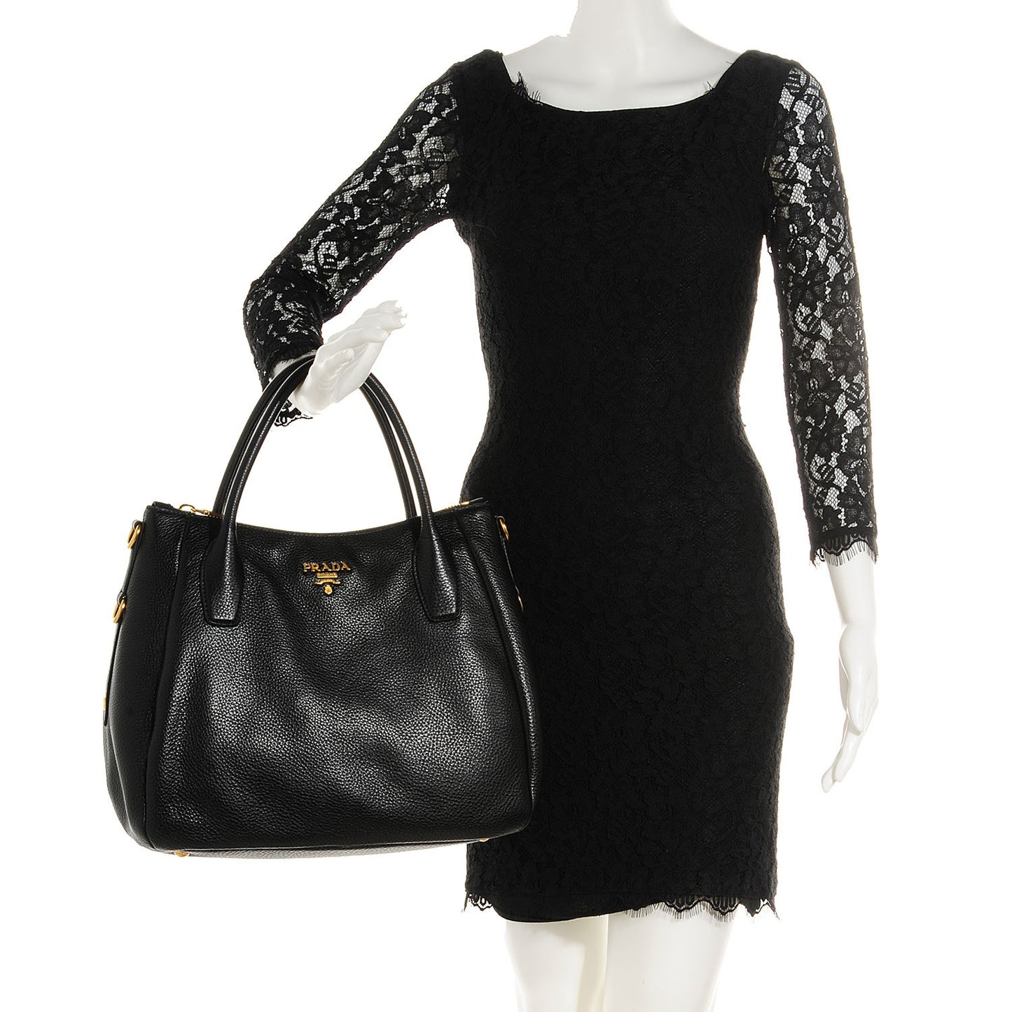 Vitello Daino Shoulder Bag Nero Black