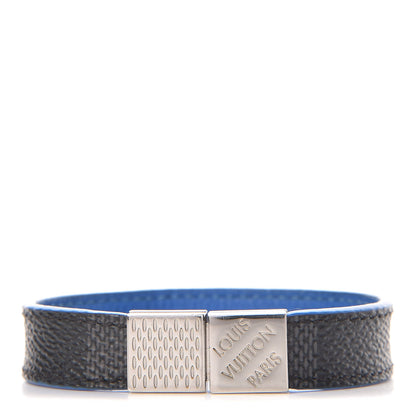 Louis Vuitton Damier Graphite Pull It Bracelet 19 Blue 1 of 5