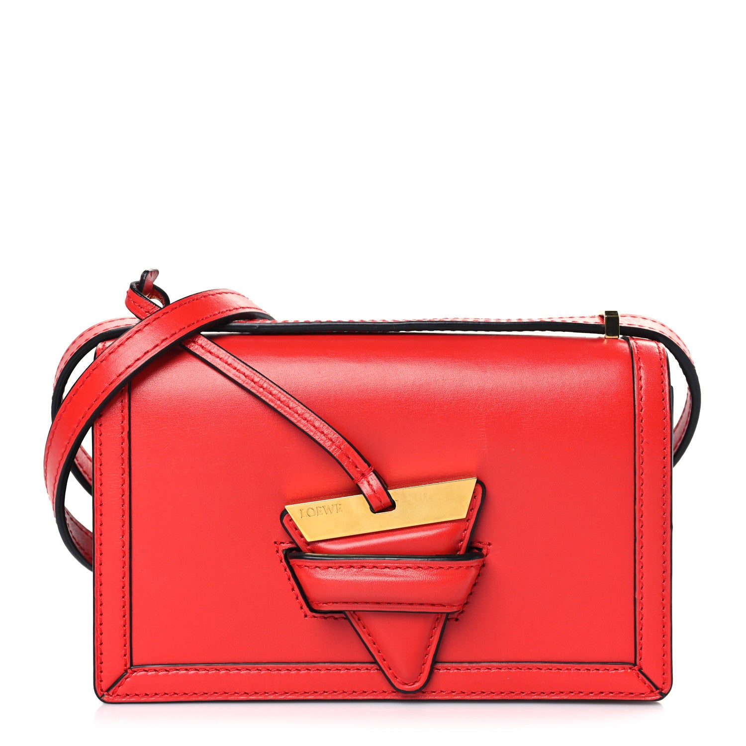 Loewe Calfskin Small Barcelona Shoulder Bag Red 1 of 8