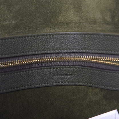 Celine Soft Grained Calfskin Medium Cabas Phantom Dark Khaki 9 of 10