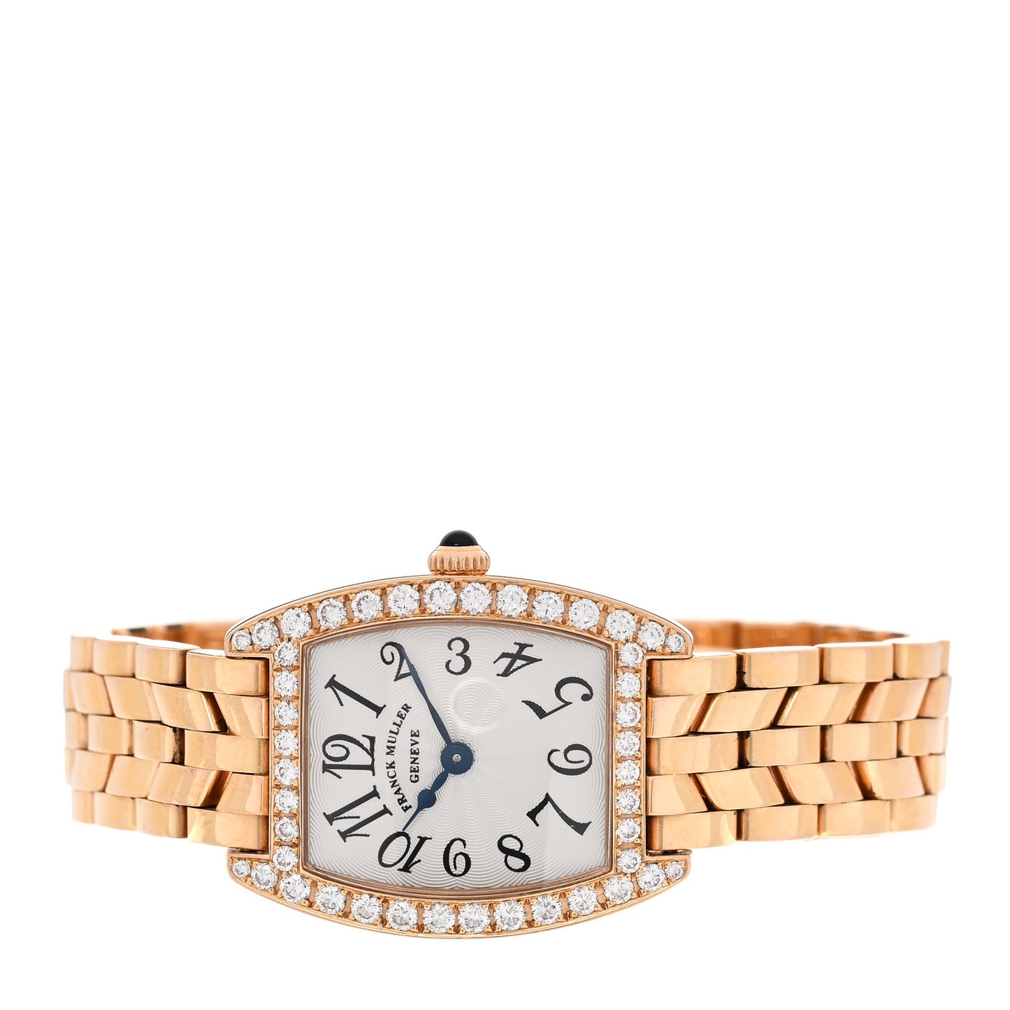 18K Yellow Gold Diamond Bezel 23mm Cintree Curvex Quartz Watch 2215QZDP