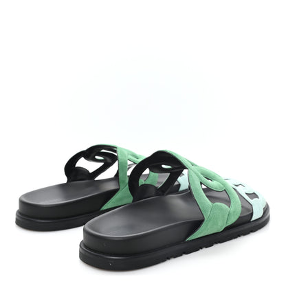 Hermes Suede Goatskin Extra Sandals  39 Vert 5 of 9