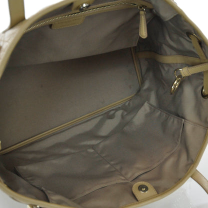 Christian Dior Lambskin Cannage Medium Panarea Tote Beige 7 of 9