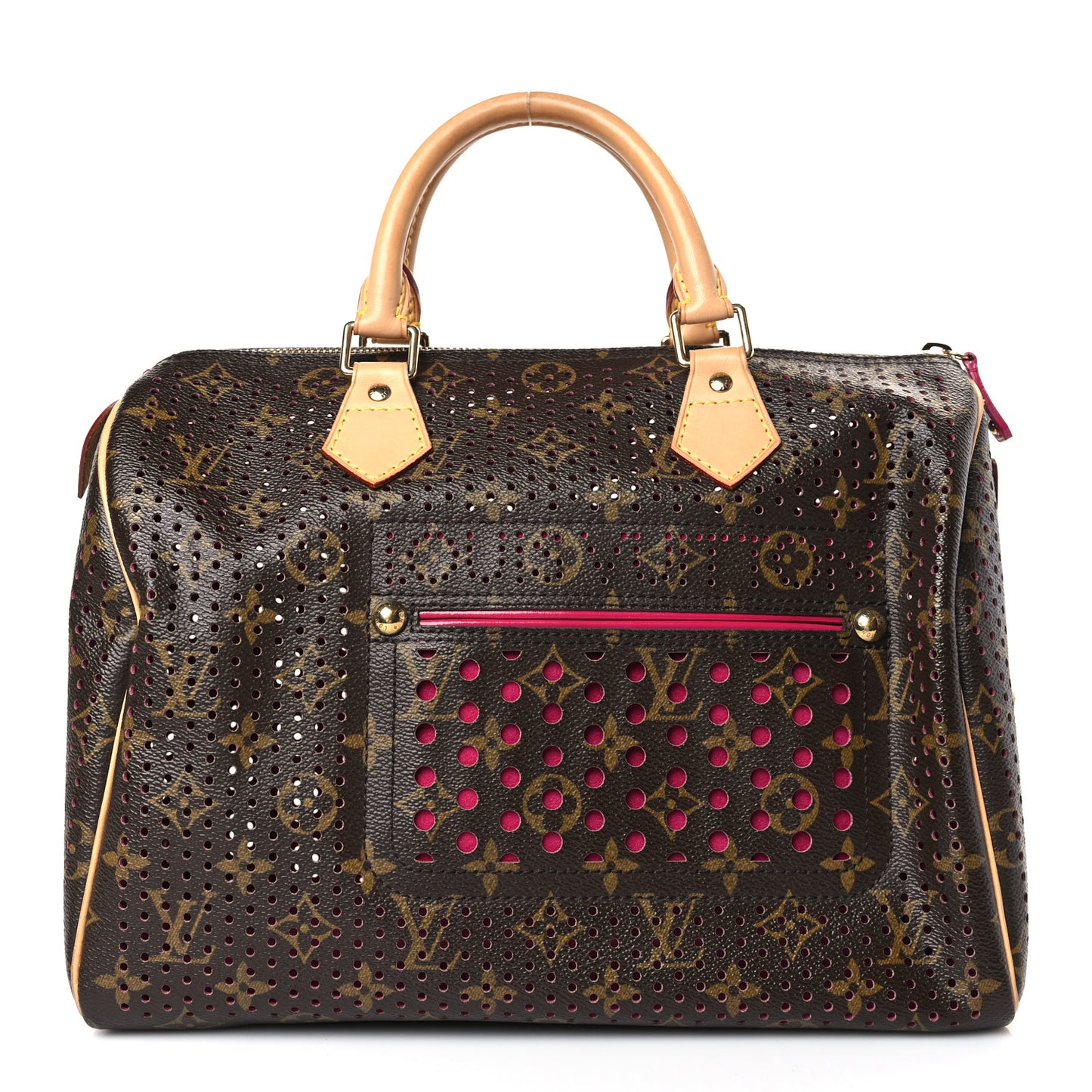 Monogram Perforated Speedy 30 Fuchsia
