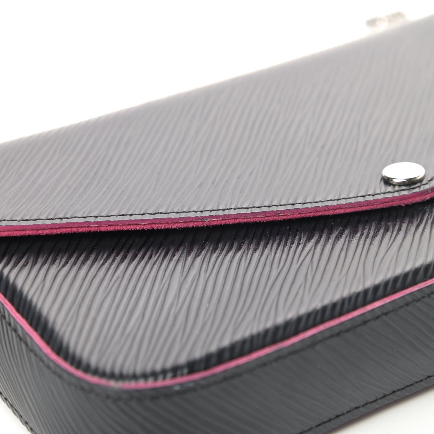 Epi Pochette Felicie Black Hot Pink