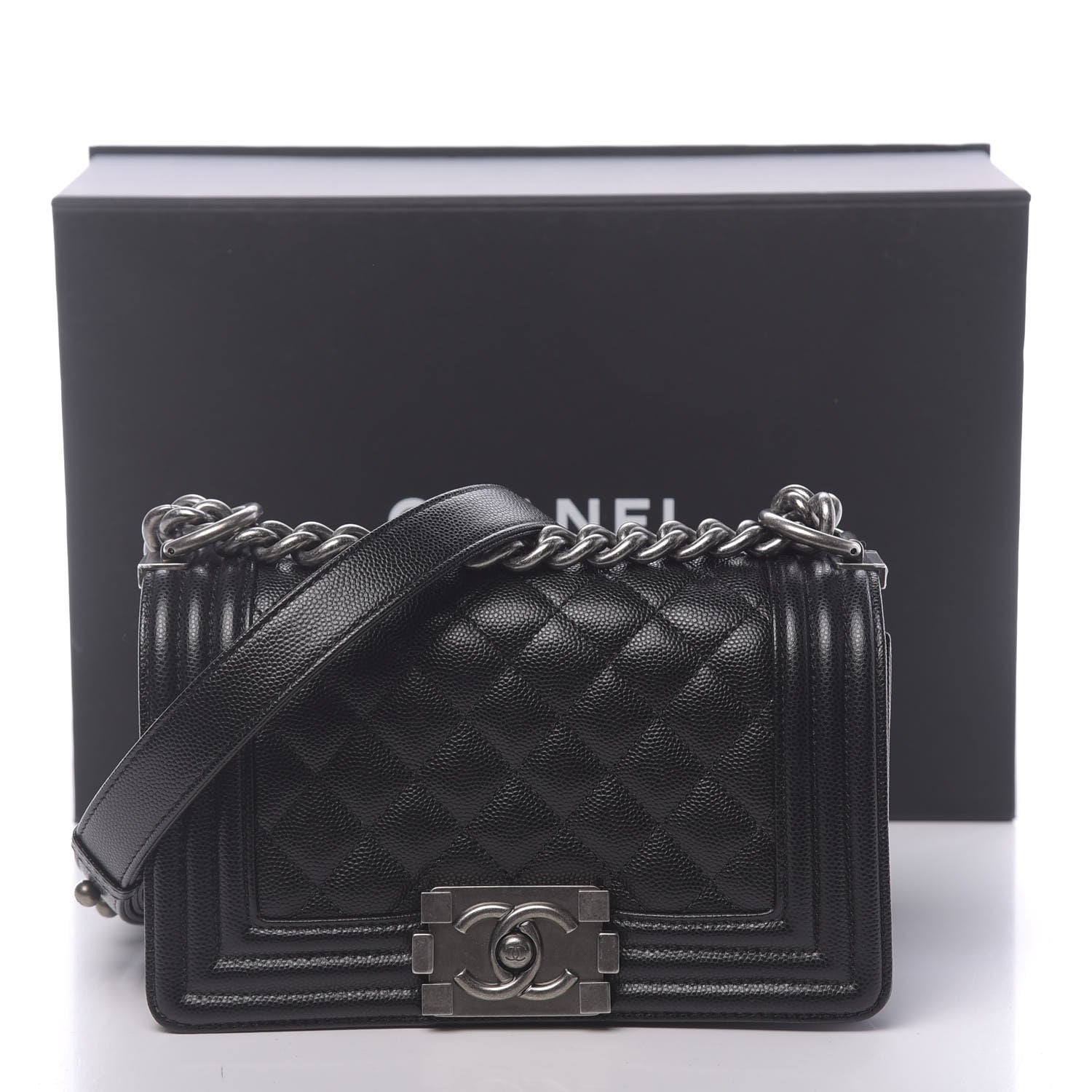 Chanel Caviar Quilted Small Boy Flap Black 11 of 11
