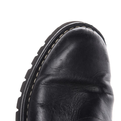Chanel Calfskin Quilted Biker Boots 38.5 Black 12 of 15