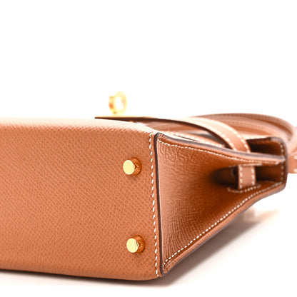 Hermes Epsom Mini Kelly Sellier 20 Gold 10 of 11