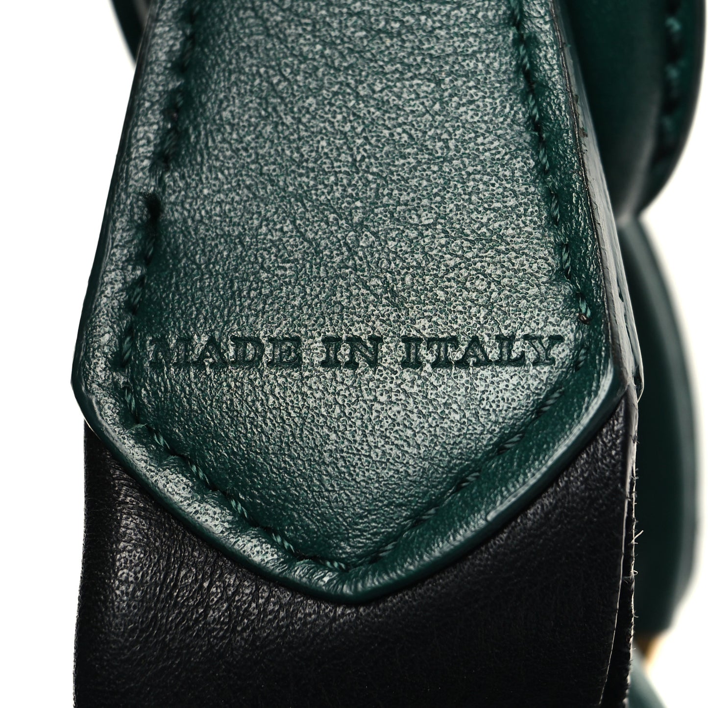Calfskin Medium Two Tone Shopper Racing Green
