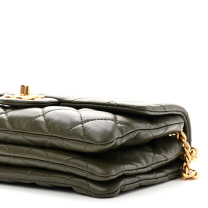 Chanel Lambskin Quilted Small Pillow Crush Flap Khaki 10 of 10