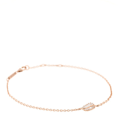 Anita Ko 18K Rose Gold Diamond Small Palm Leaf Chain Bracelet 1 of 4