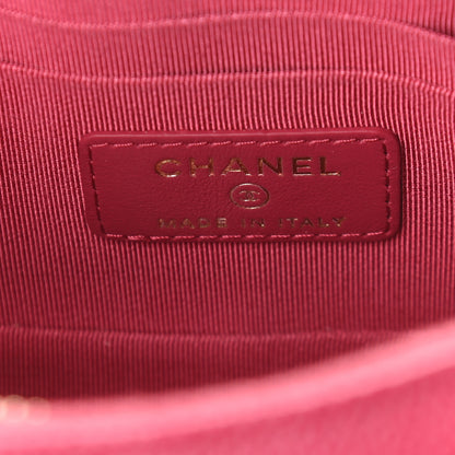 Chanel Caviar Quilted Camera Case Dark Pink 5 of 8