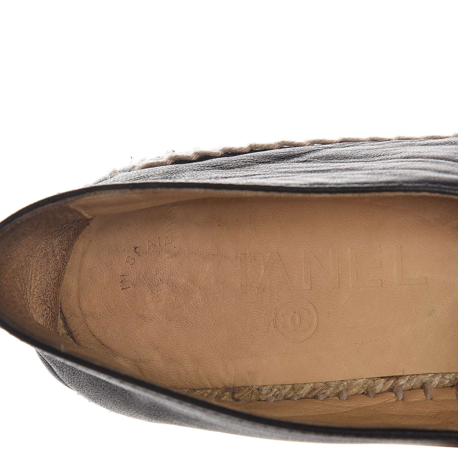 Chanel Lambskin CC Cap Toe Espadrilles 39 Black 7 of 9