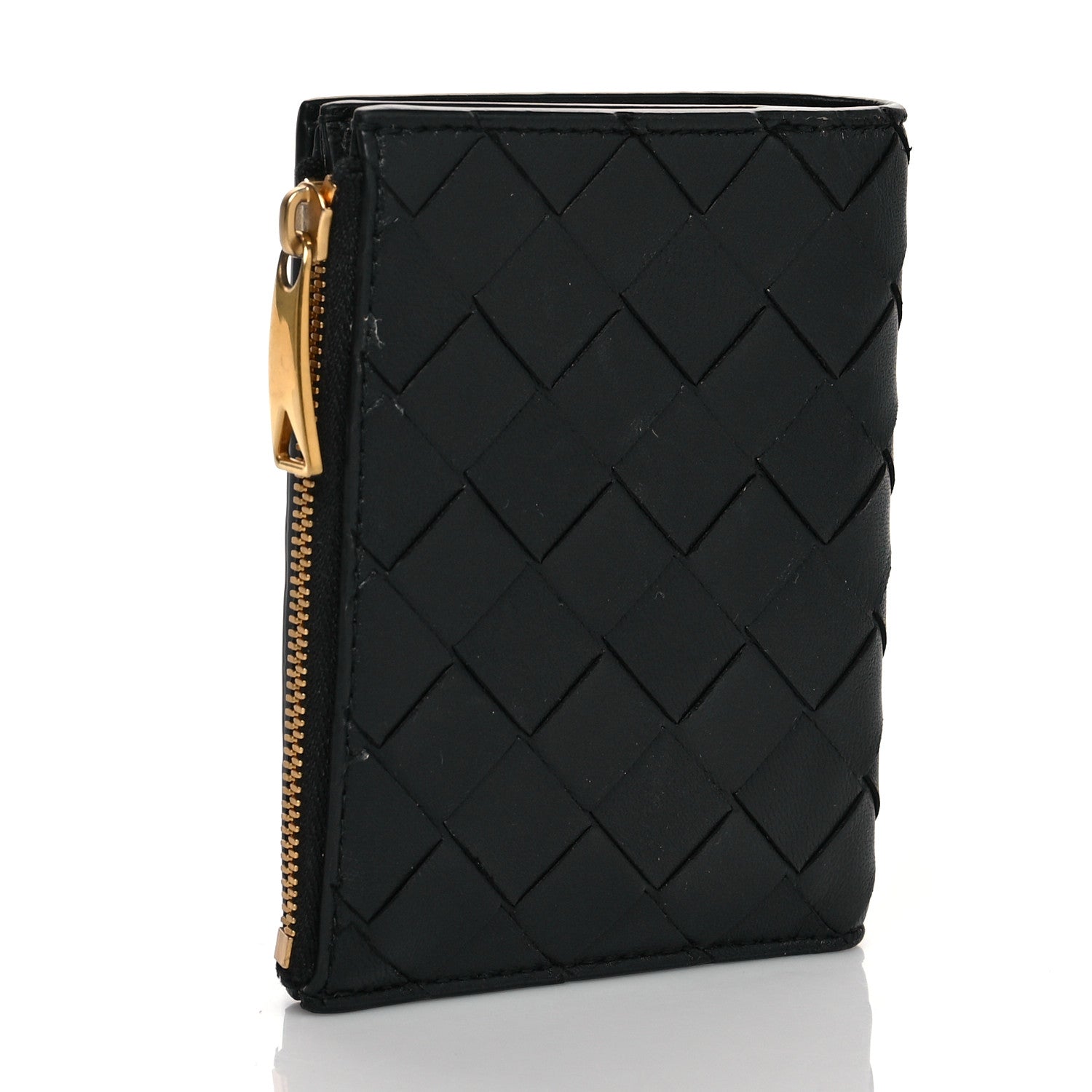 Bottega Veneta Nappa Intrecciato Bifold Zip Wallet Black 3 of 7