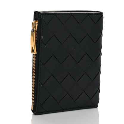 Bottega Veneta Nappa Intrecciato Bifold Zip Wallet Black 3 of 7