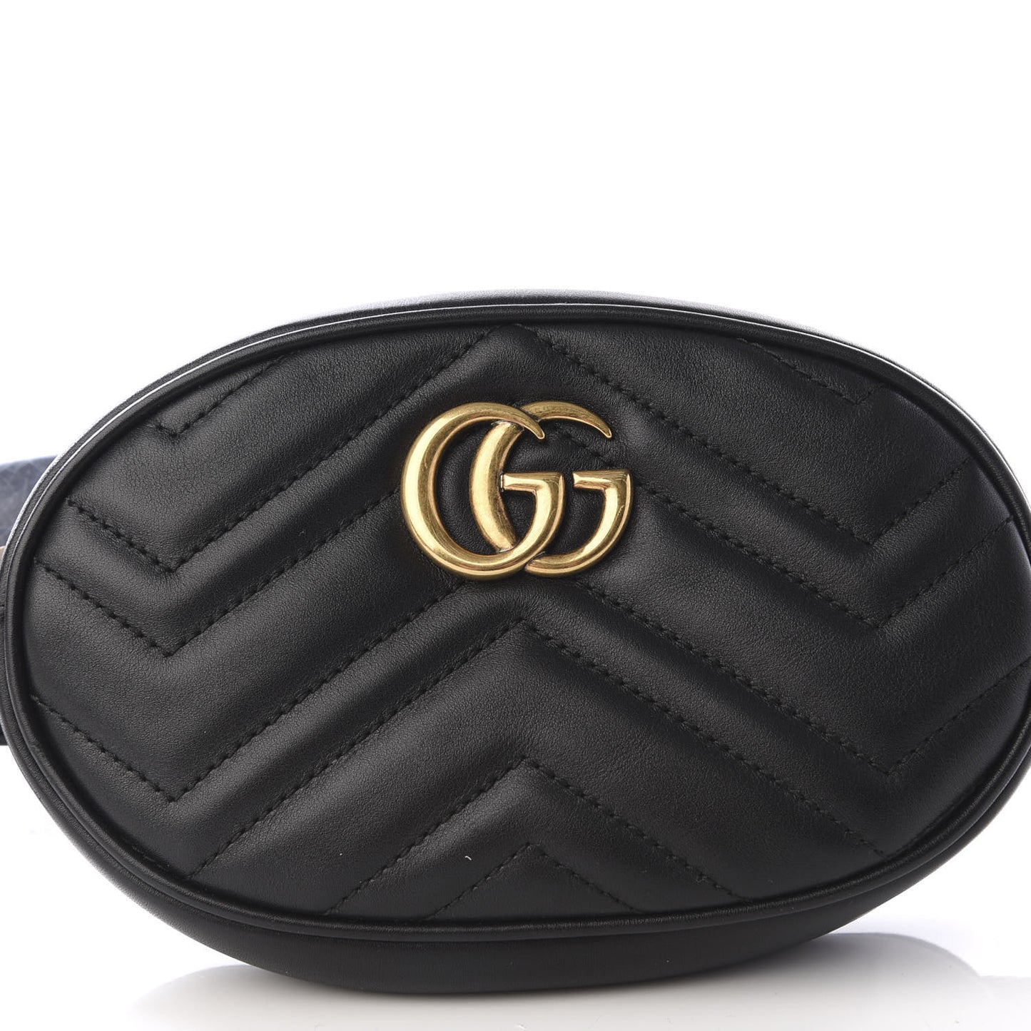 Calfskin Matelasse GG Marmont Belt Bag 85 34 Black