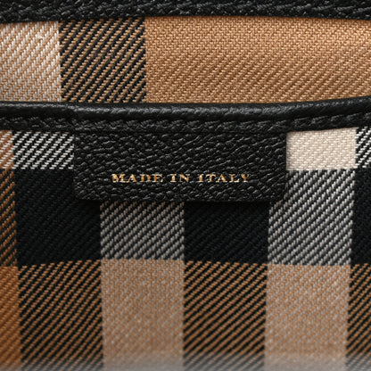 Burberry Soft Grain Calfskin Medium Buckle Tote Black 6 of 10
