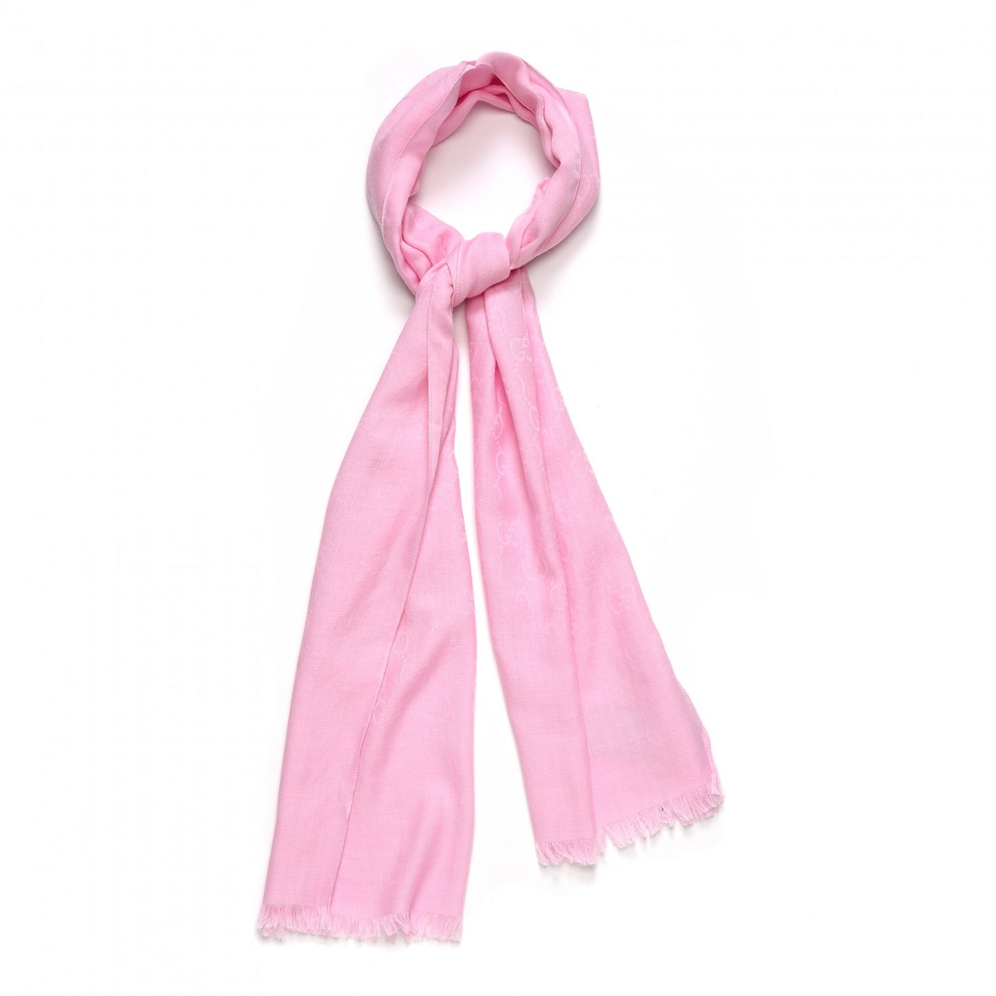 Wool Silk GG Monogram GGNat Scarf Rose